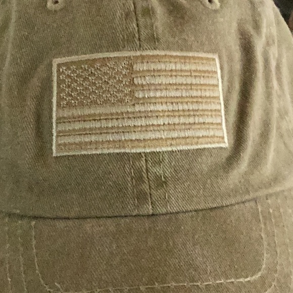Stetson Olive Green Cap with Embroidered Flag - Picture 3 of 6